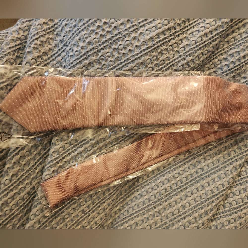 Tie Bar NWT Mauve Stone Mini Dots Tie